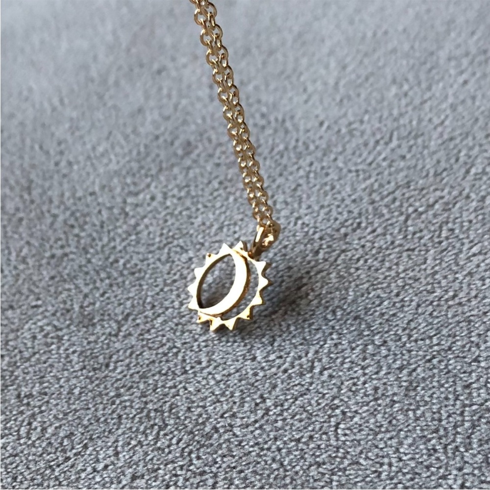 Sun Rays with Creacent Moon Pendant ~ Gold Tone ~ Brand New!